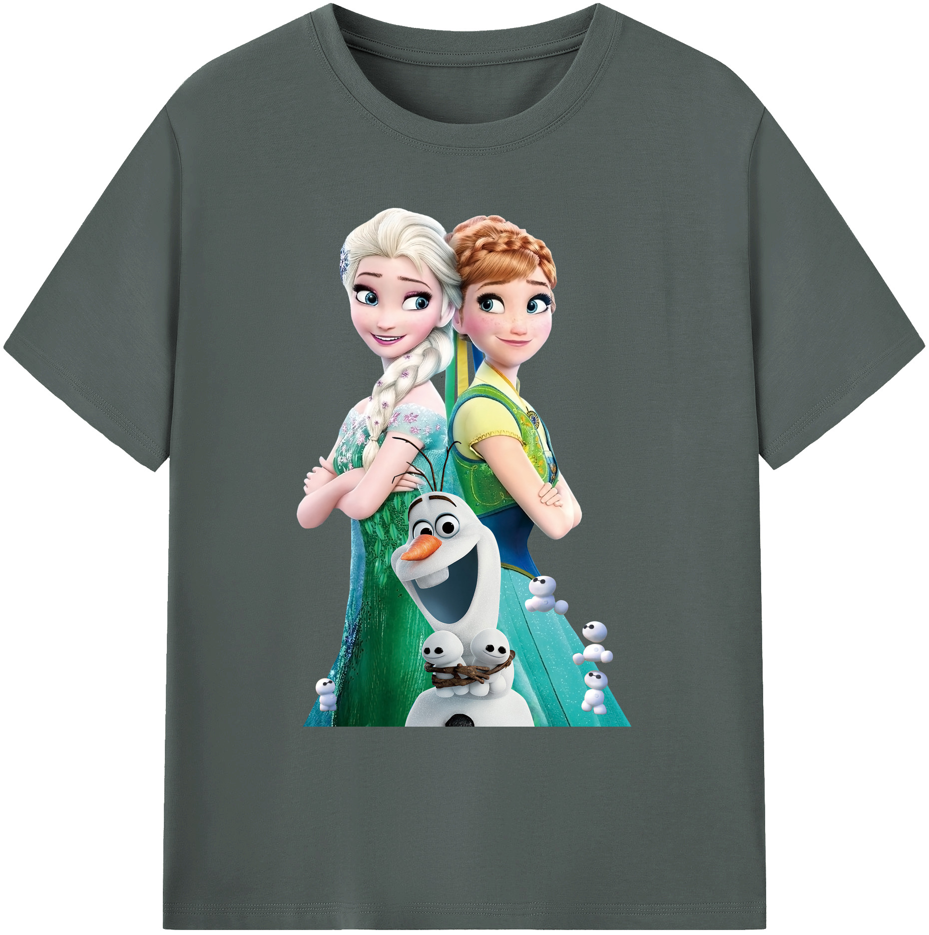 （画像用） アナと雪の女王 アンナ エルサ Frozen Anna Elsa 綿100％ メンズ半袖Tシャツ｜肌触りやわらか＆通気性